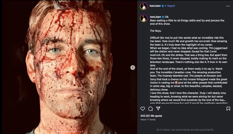 Antony Starr Homelander The Boys Instagram