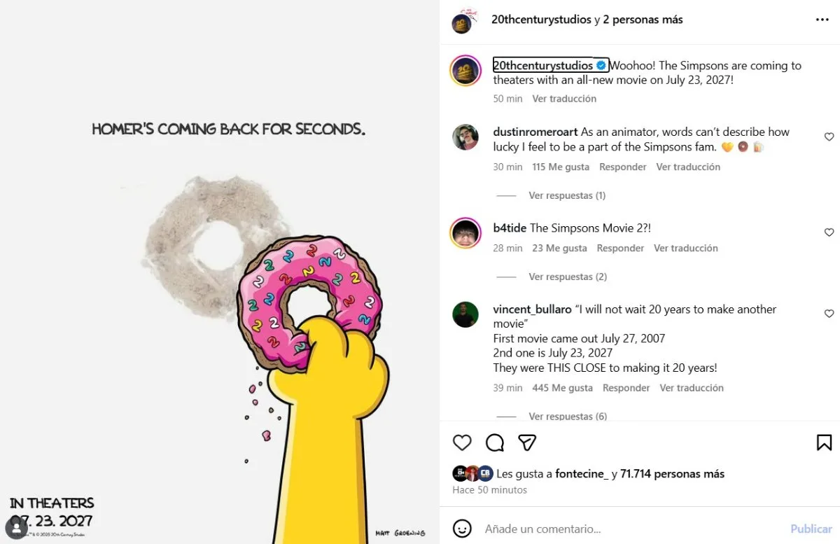 Los Simpson Instagram
