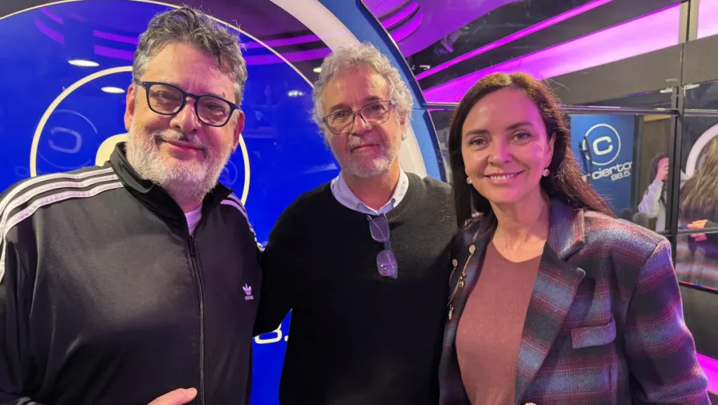 De izquierda a derecha, Marco Silva, Pedro Mardones, experto en inmunología y alergias y María Elena Dressel