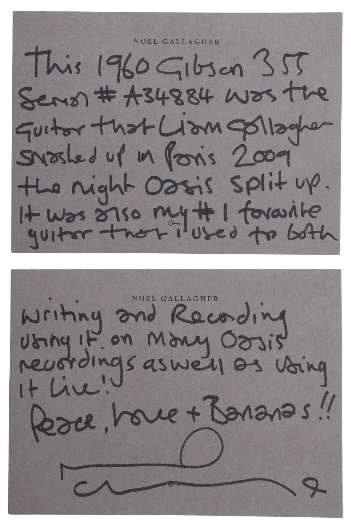 Noel Gallagher Carta