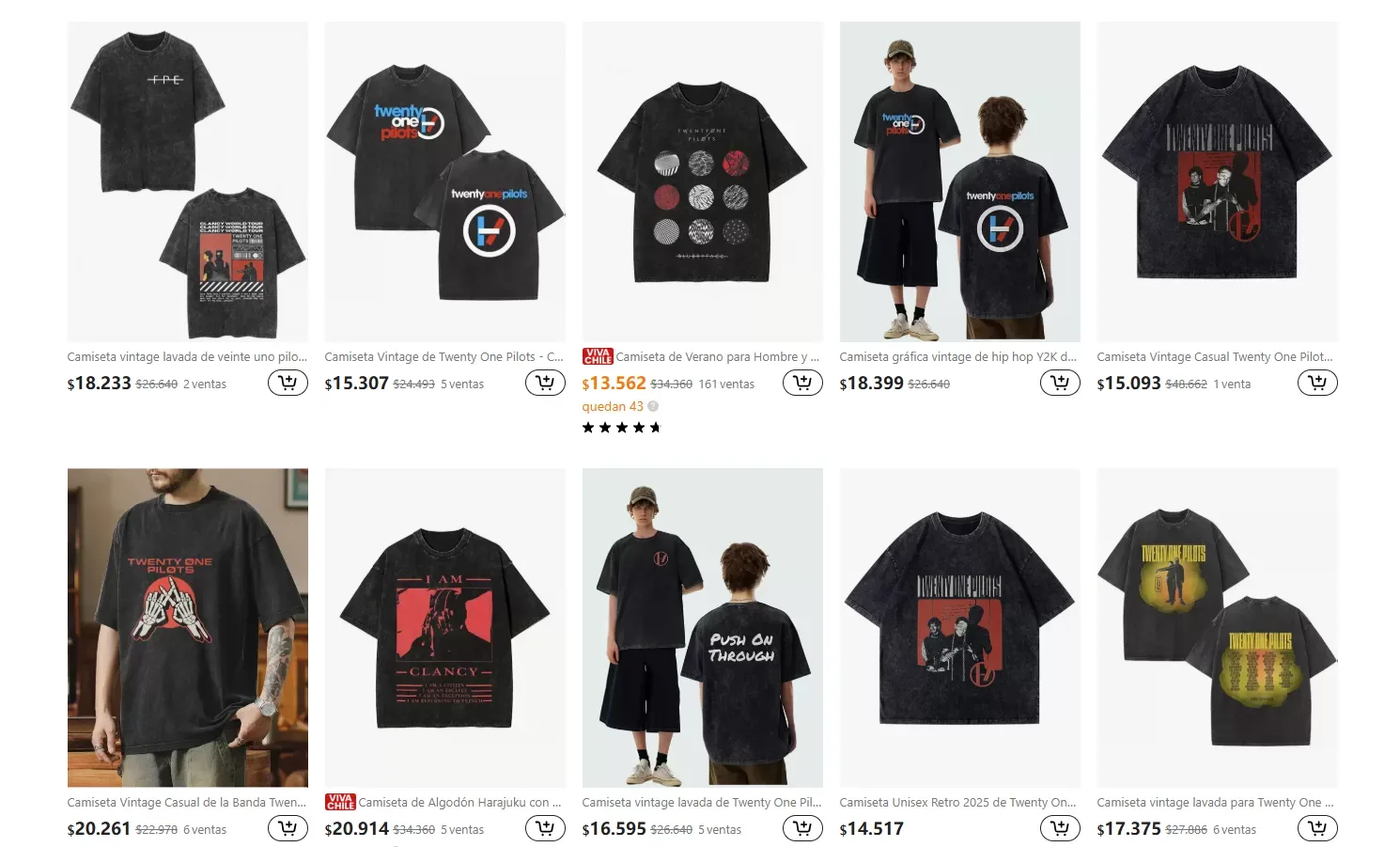 Twenty One Pilots Temu Merch