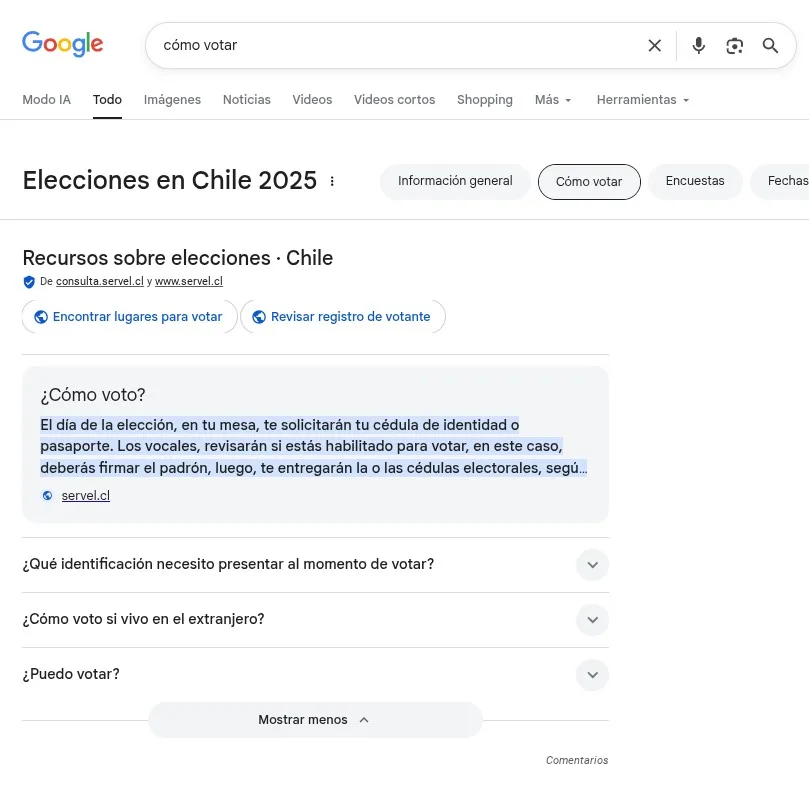 Como Votar Google