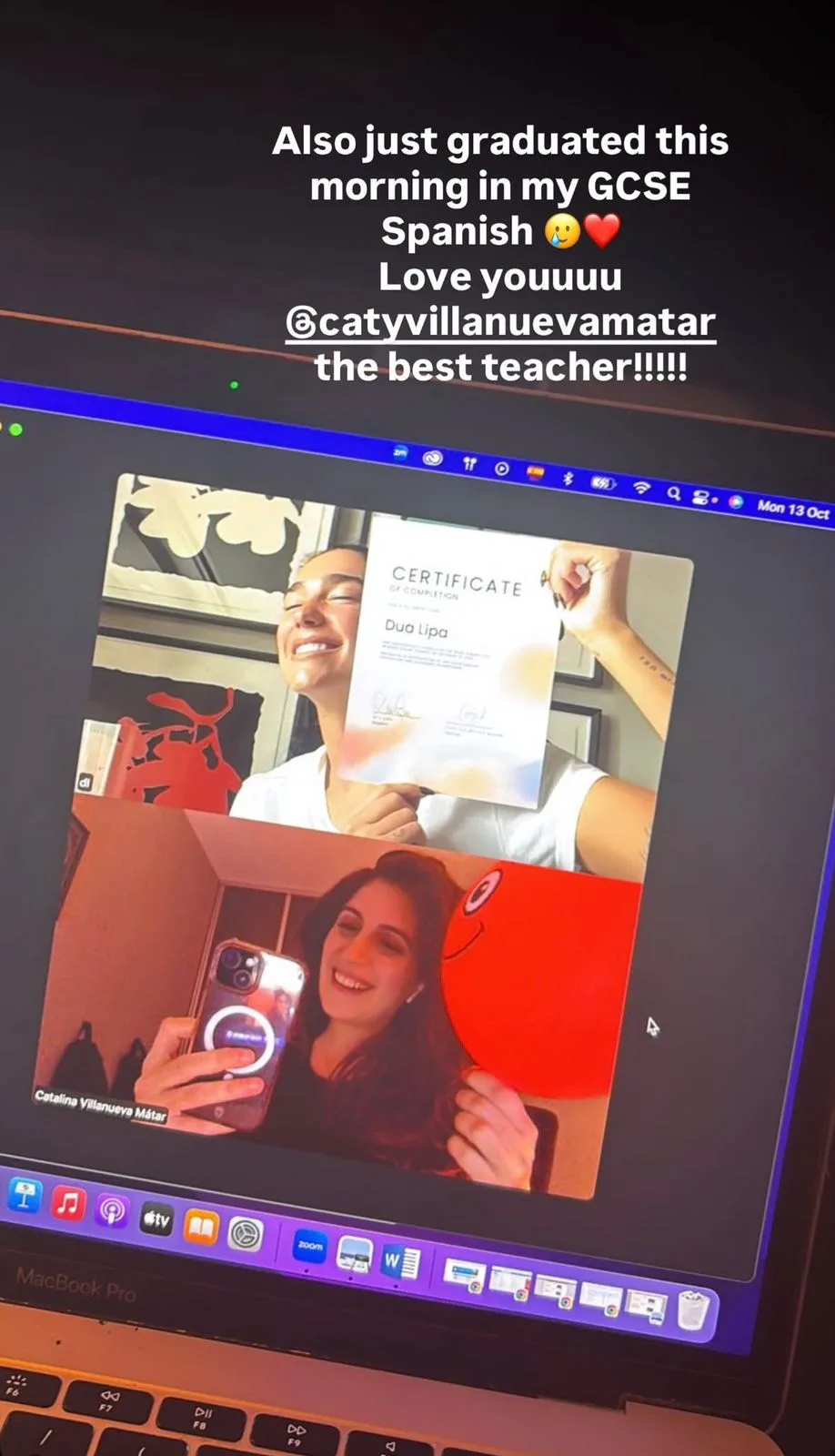 Dua Lipa Certificado Español