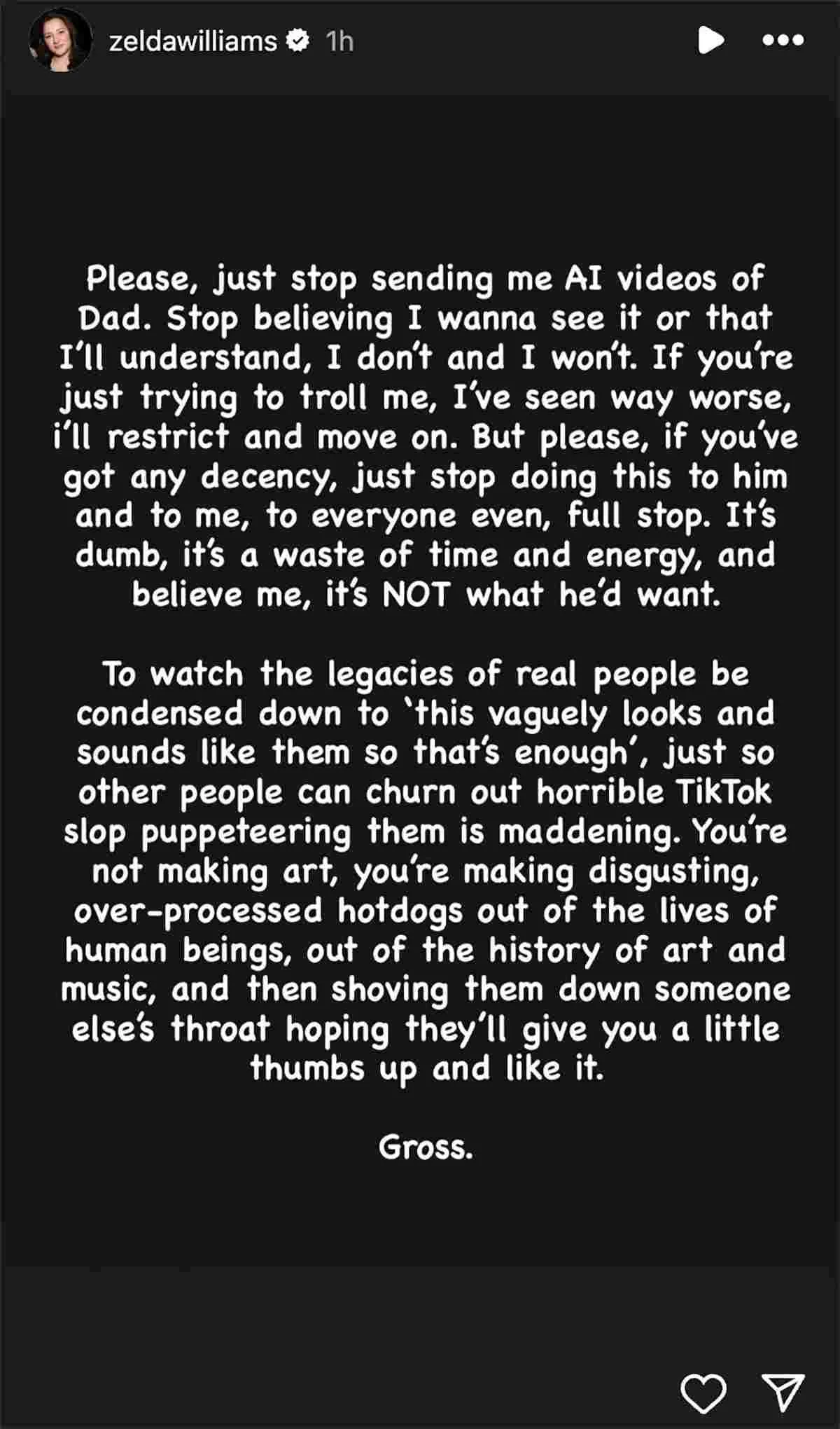 Zelda Williams Instagram